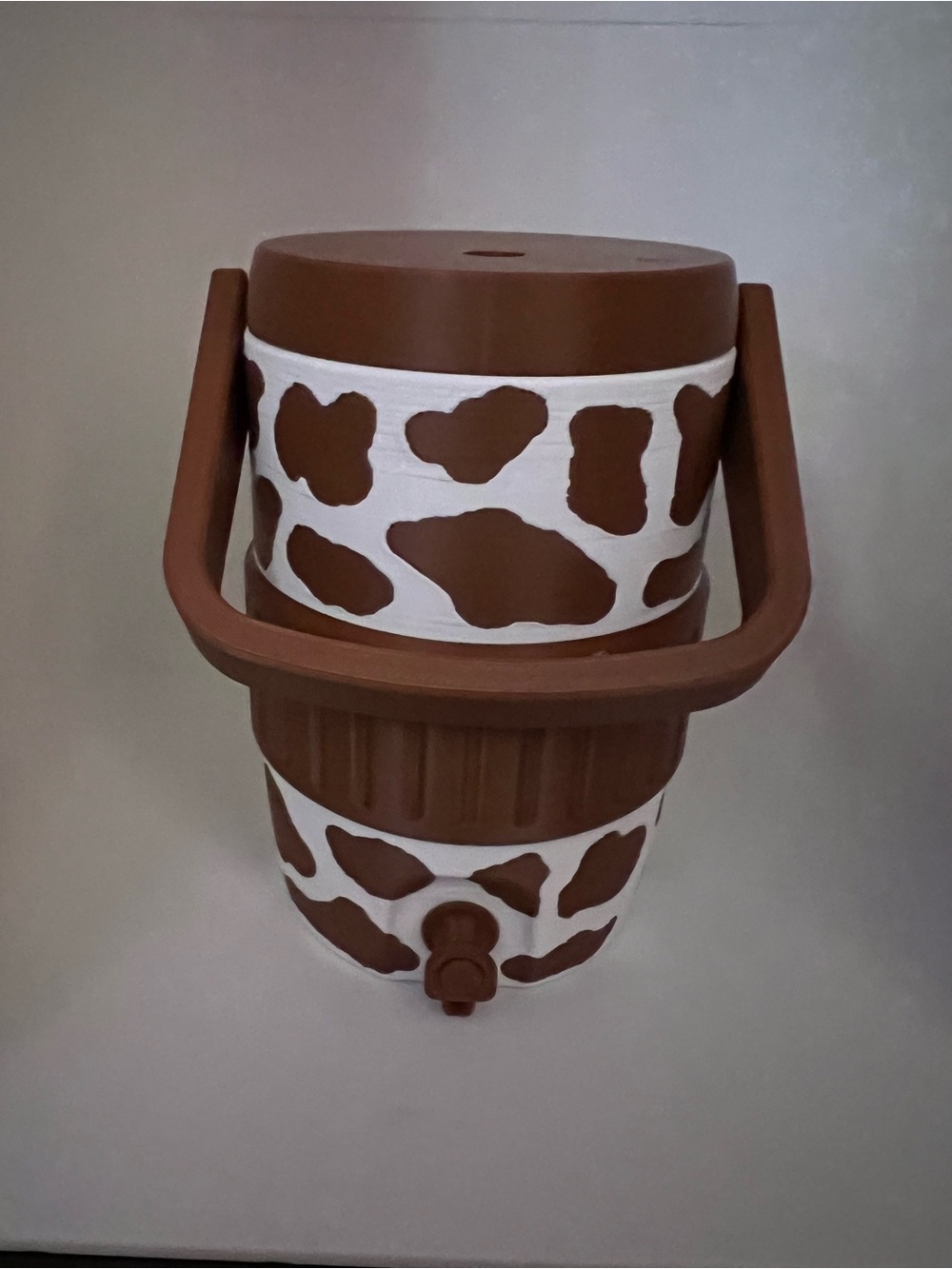 Brown Cow Print Theme Cooler Can Holder 12 oz by 3d print